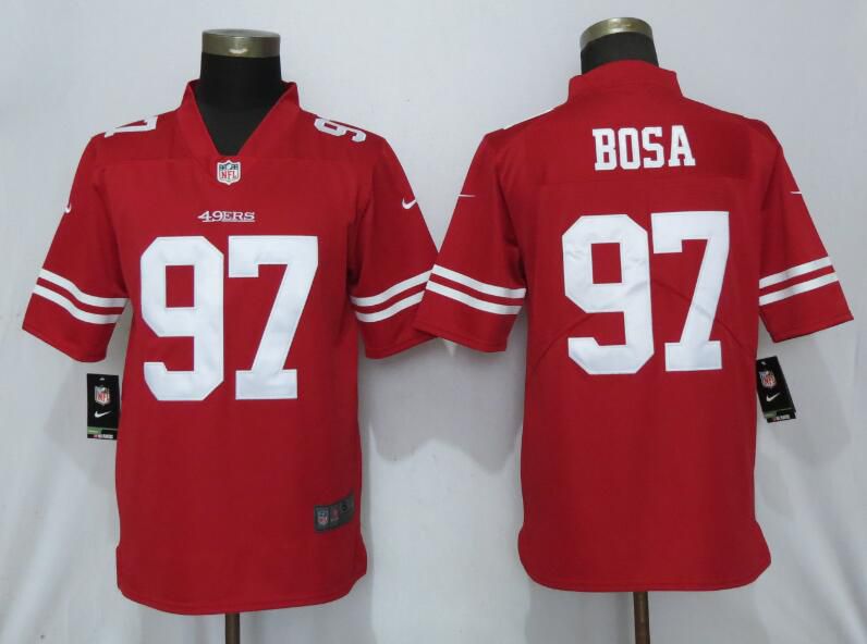 Men San Francisco 49ers 97 Bosa Red Nike Vapor Untouchable Limited Player NFL Jerseys